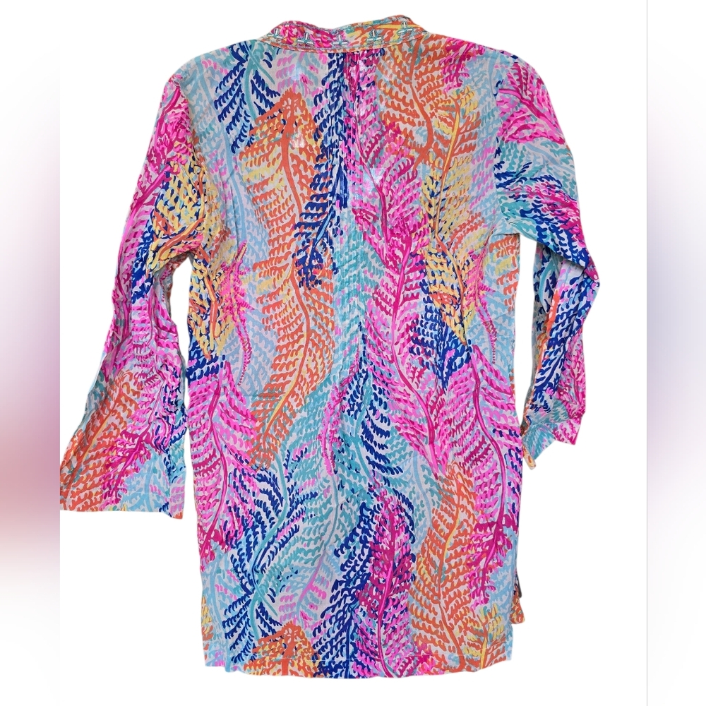 Lilly Pulitzer Sarasota Electric Feel Tunic Beaded Size M Style 55351 - Picture 3 of 8